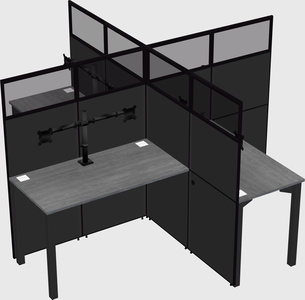 Quad office cubicles
