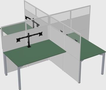 Quad office cubicles