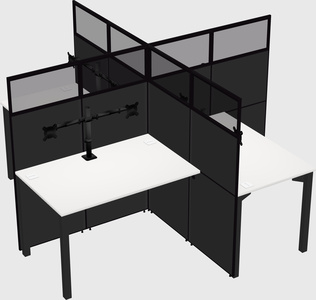 Quad office cubicles