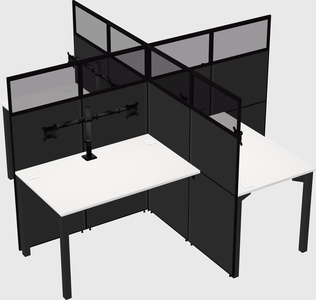 Quad office cubicles