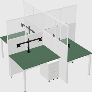 Quad office cubicles