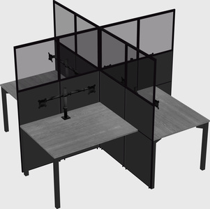 Quad office cubicles