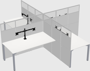 Quad office cubicles