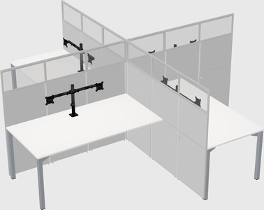 Quad office cubicles