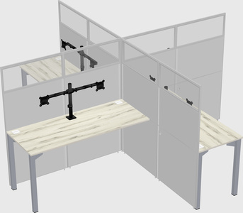 Quad office cubicles