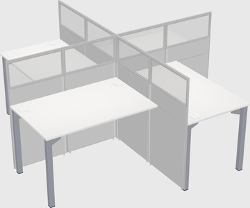 Quad office cubicles