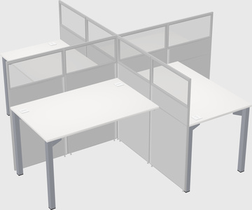 Quad office cubicles