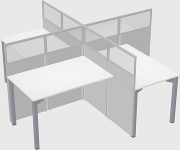 Quad office cubicles