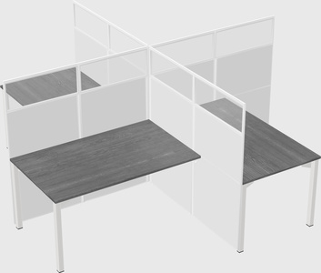 Quad office cubicles