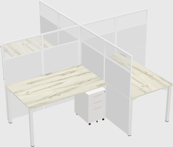 Quad office cubicles