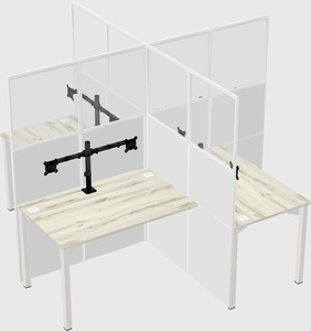 Quad office cubicles