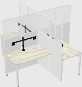 Quad office cubicles