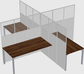 Quad office cubicles