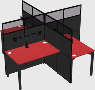Quad office cubicles