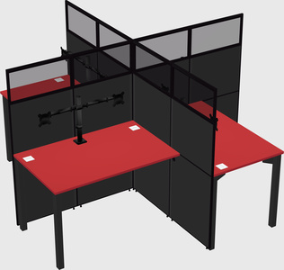 Quad office cubicles