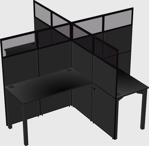 Quad office cubicles