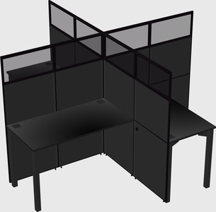 Quad office cubicles