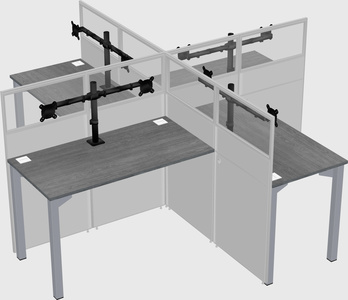 Quad office cubicles