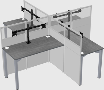 Quad office cubicles