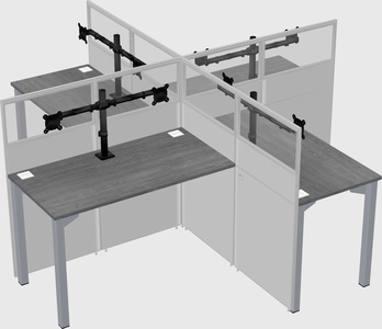 Quad office cubicles