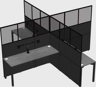 Quad office cubicles