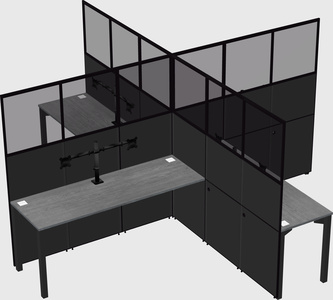 Quad office cubicles