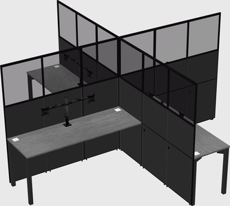 Quad office cubicles