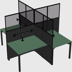 Quad office cubicles