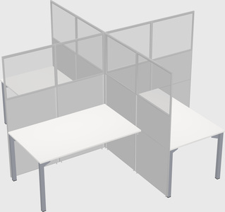 Quad office cubicles