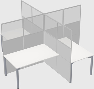 Quad office cubicles