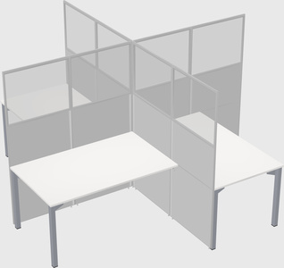 Quad office cubicles