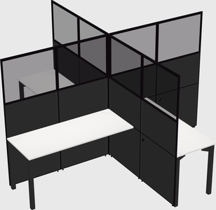 Quad office cubicles