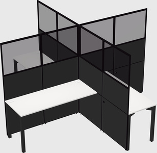 Quad office cubicles