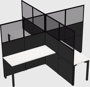 Quad office cubicles