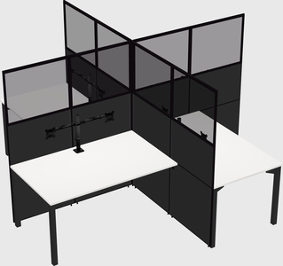Quad office cubicles