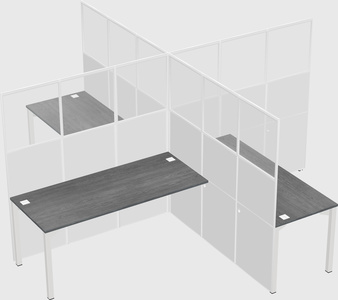 Quad office cubicles