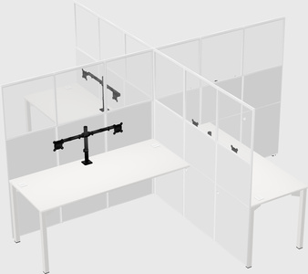 Quad office cubicles