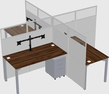 Quad office cubicles