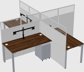 Quad office cubicles