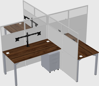 Quad office cubicles