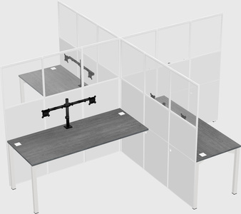 Quad office cubicles