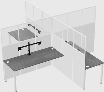 Quad office cubicles