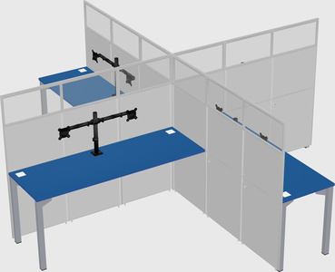 Quad office cubicles