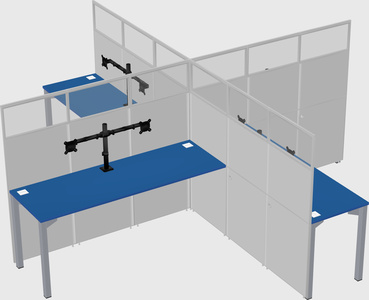 Quad office cubicles