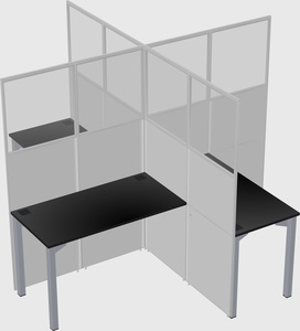 Quad office cubicles