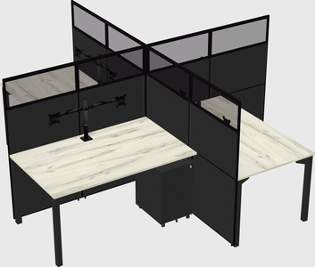 Quad office cubicles