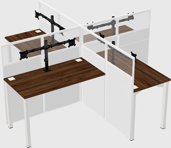 Quad office cubicles