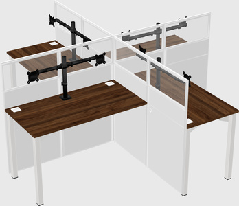 Quad office cubicles