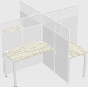 Quad office cubicles