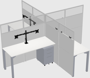 Quad office cubicles